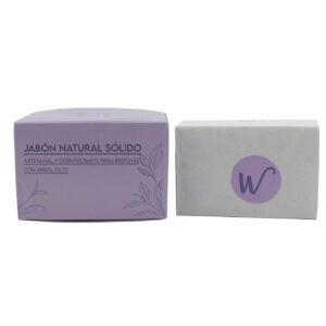 Jabón natural sólido: artesanal y desinfectante para brochas con árbol de té